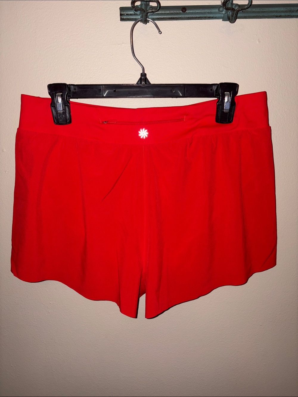 Athleta Red Athletic Running Shorts - Picture 2 of 4